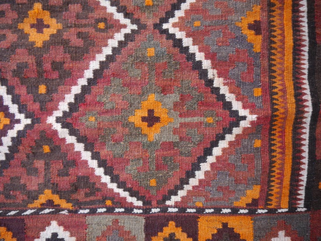 Alfombra Kilim Vintage Alfombra afgana semi antigua de gran tamaño 12 x 5 pies  363 x 153 cm Lana en venta