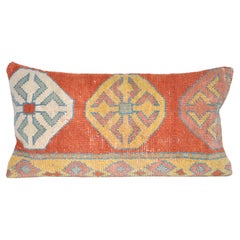 Used Kilim Rug Pillow with Irish Linen by Katie Larmour Cushions Geometric