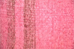 Vintage Kilim Rug Pillow with Irish Linen by Katie Larmour Cushions Pink