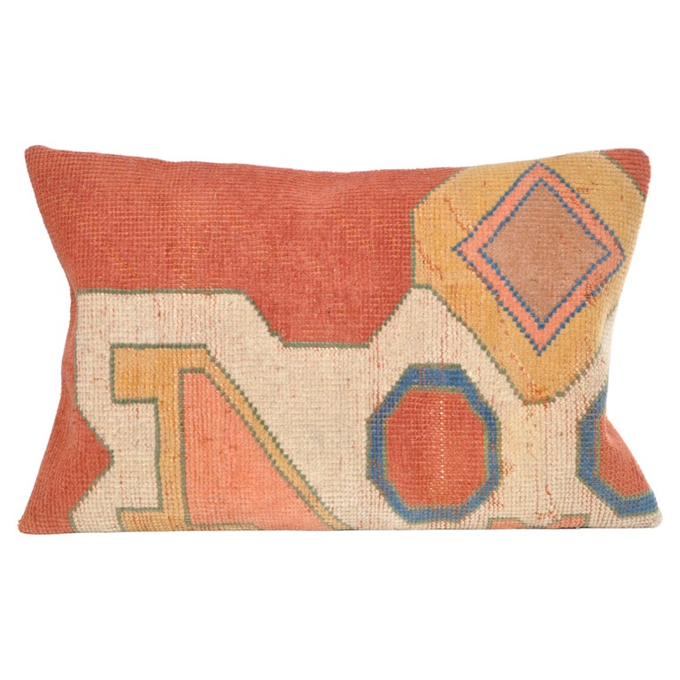 Vintage Kilim Rug Pillow with Irish Linen by Katie Larmour Cushions