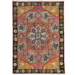 Floral Used Rug, Oriental Kilim Rugs, Traditional Kilims Handmade Carpet Rug 