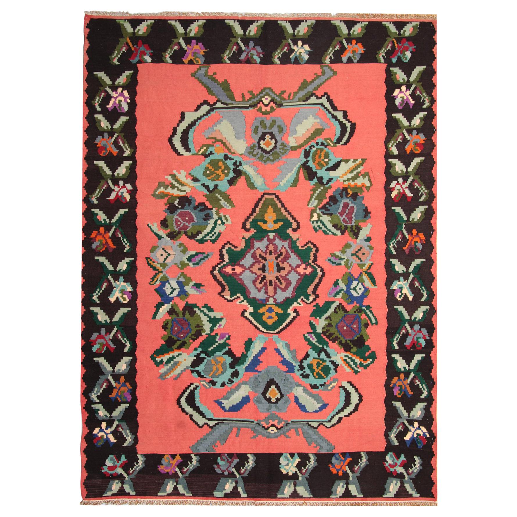 Tappeti Kilim vintage, Tappeto orientale tradizionale turco fatto a mano