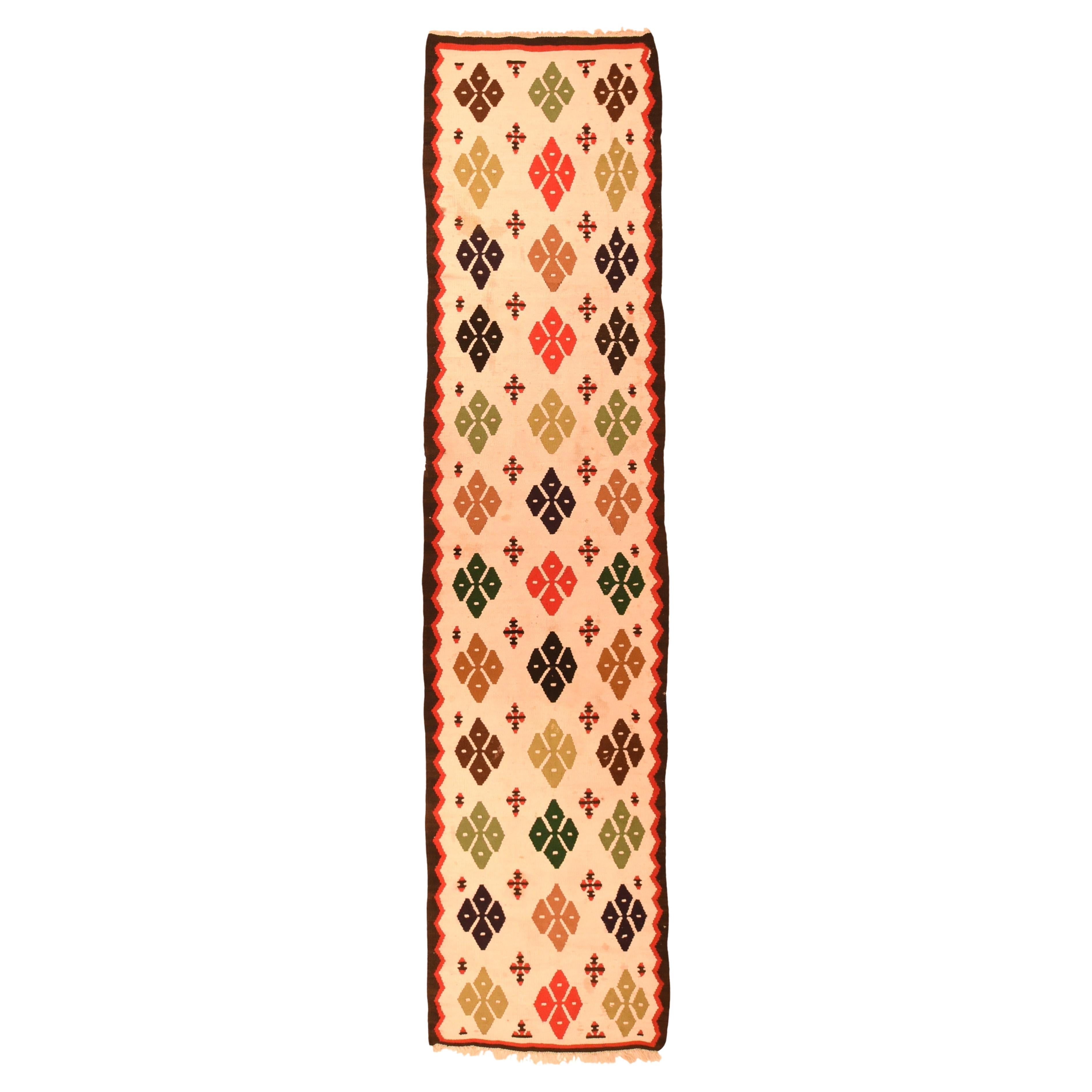 Vintage Kilim Runner 2'3'' x 9'8'' For Sale