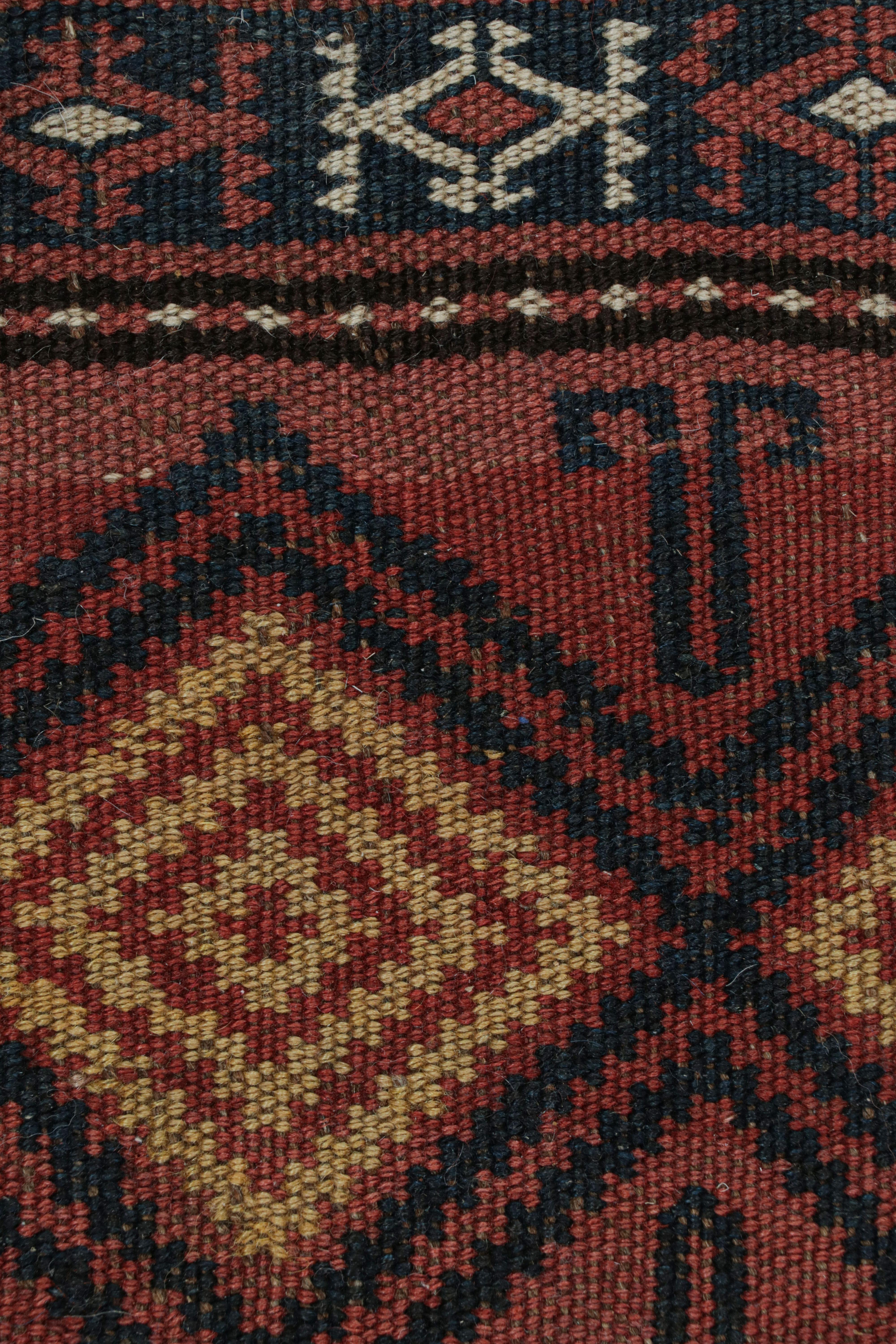 Vintage Kilim Runner Rug in Brick Red with Geometric Patterns, from Rug & Kilim In Good Condition For Sale In Long Island City, NY