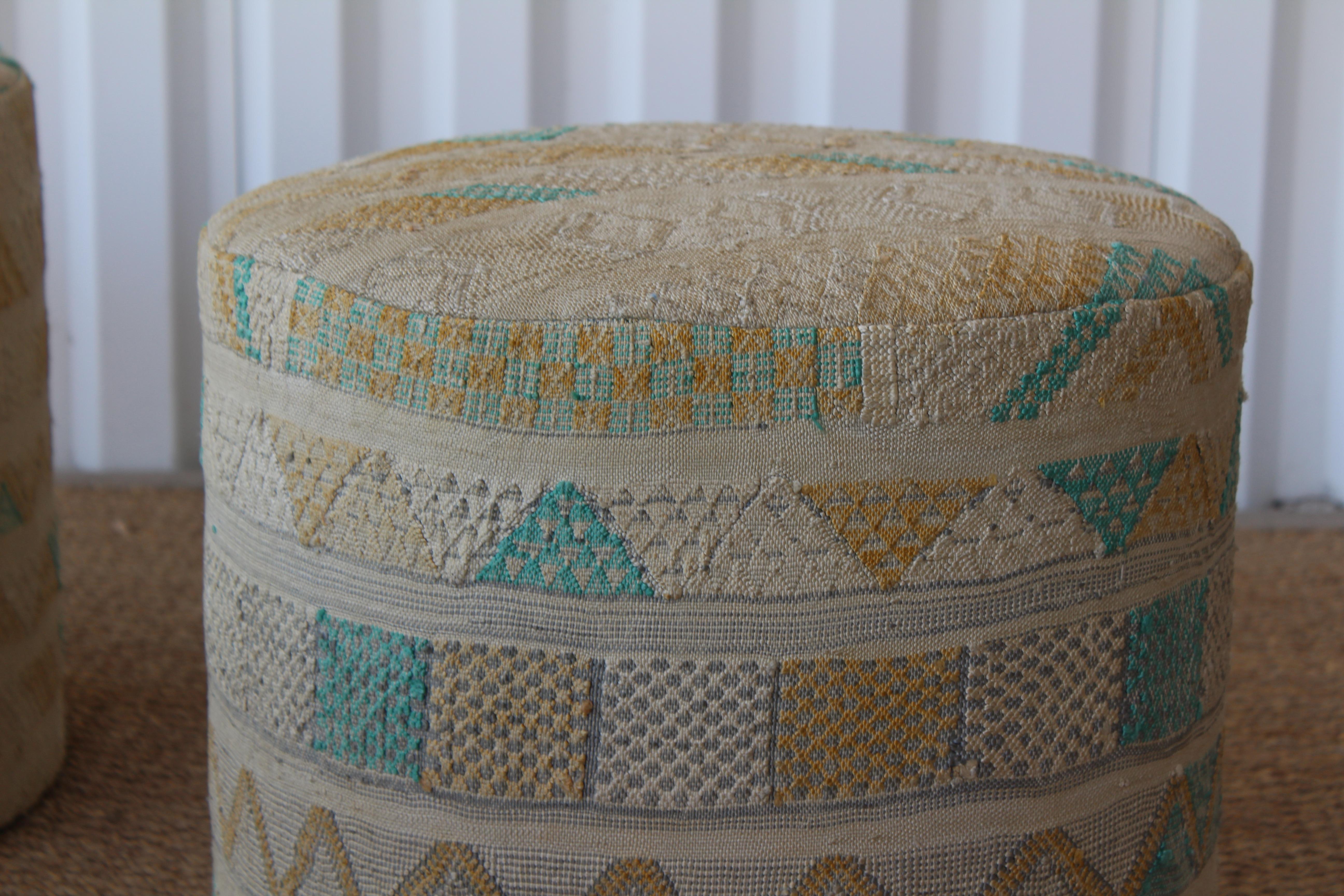 Vintage Kilim Stools, Turkey, 1950s 6