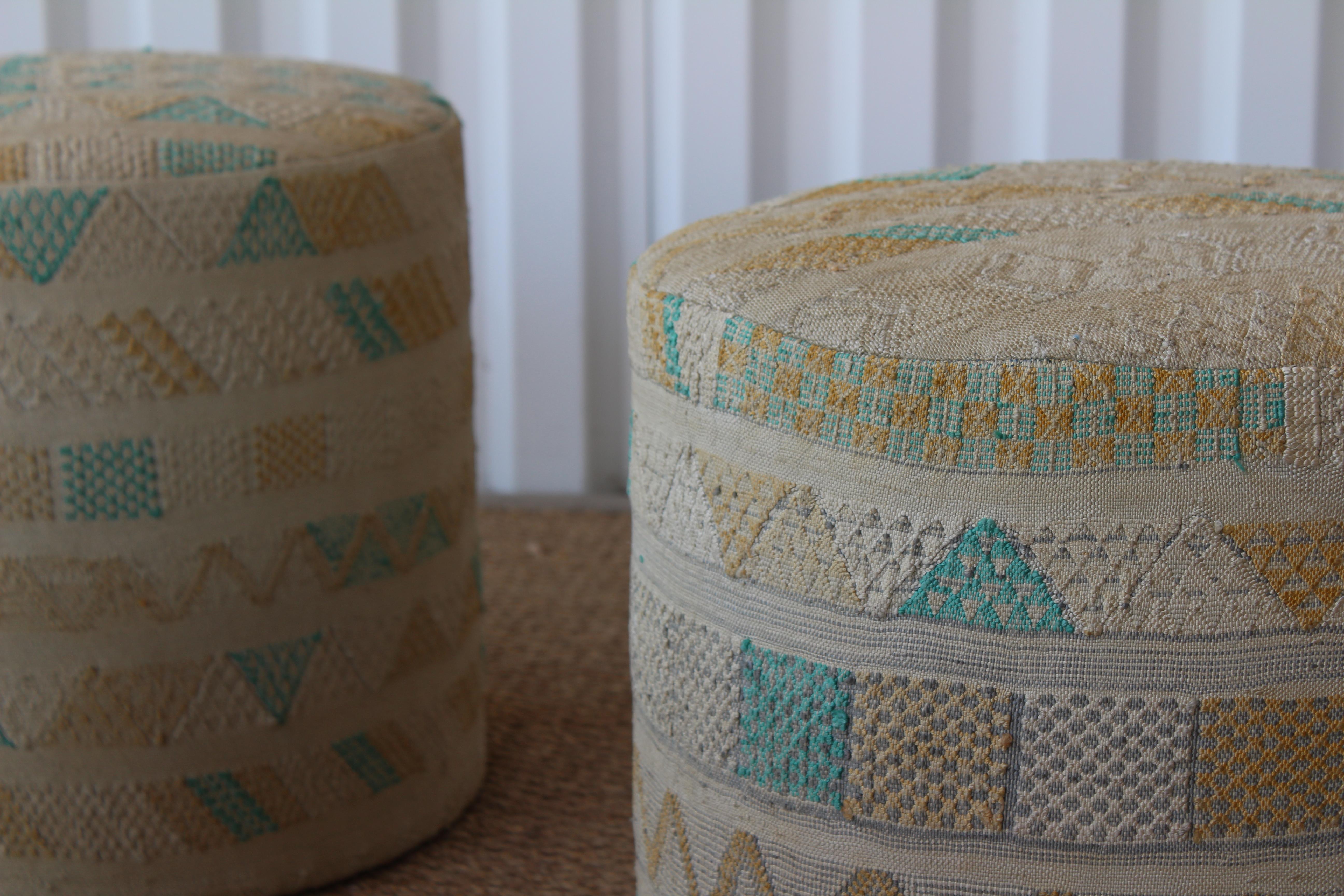 Vintage Kilim Stools, Turkey, 1950s 8