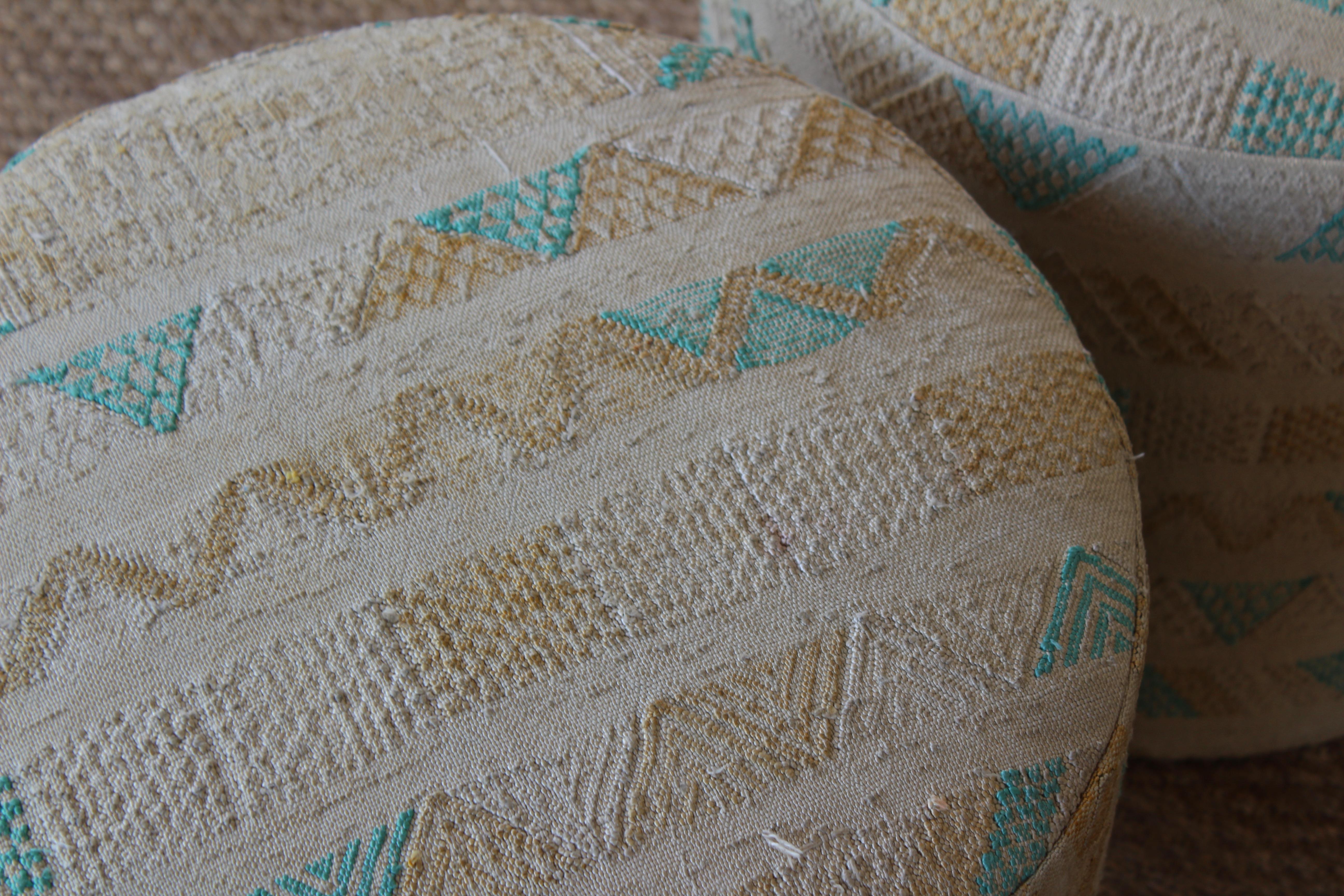 Mid-20th Century Vintage Kilim Stools, Turkey, 1950s