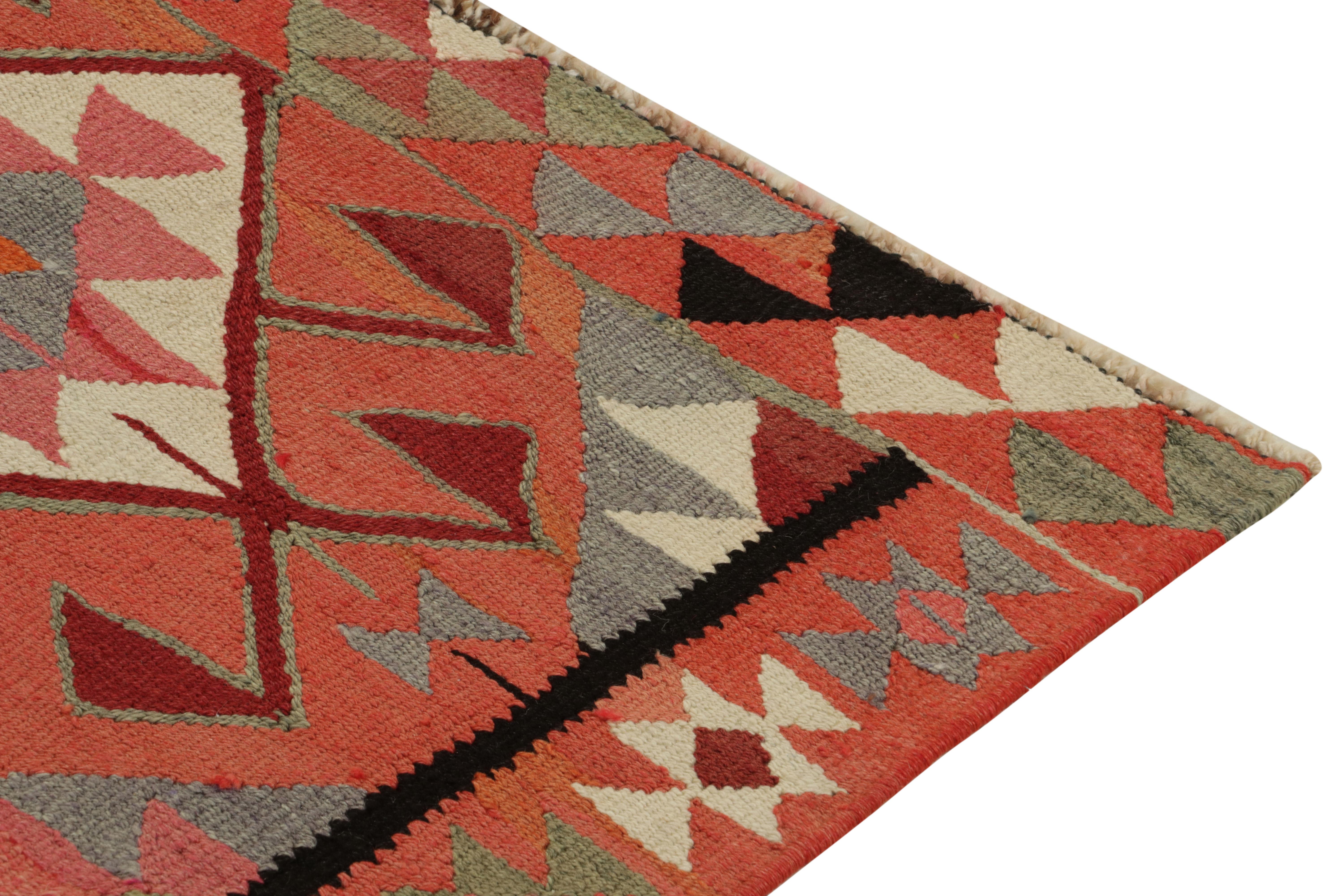 Vintage Kilim Tribal Runner in Multicolor Geometric Patterns by Rug & Kilim In Good Condition For Sale In Long Island City, NY