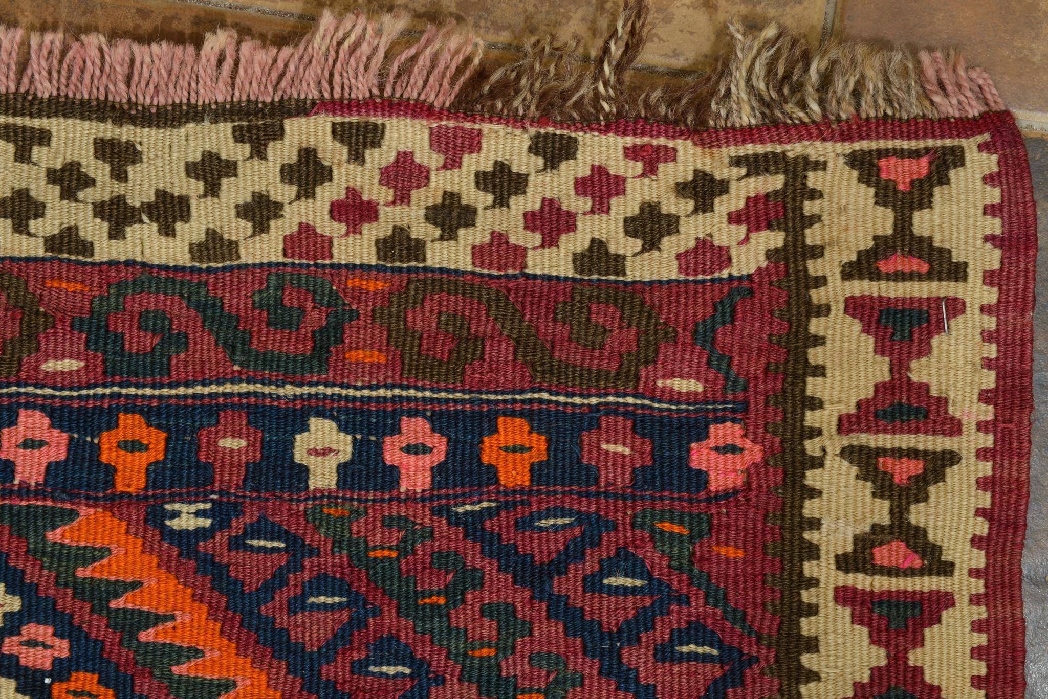 20th Century Vintage Kilim VAN Runner For Sale