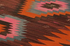 Vintage Kilim with Colorful Geometric Medallions, from Rug & Kilim