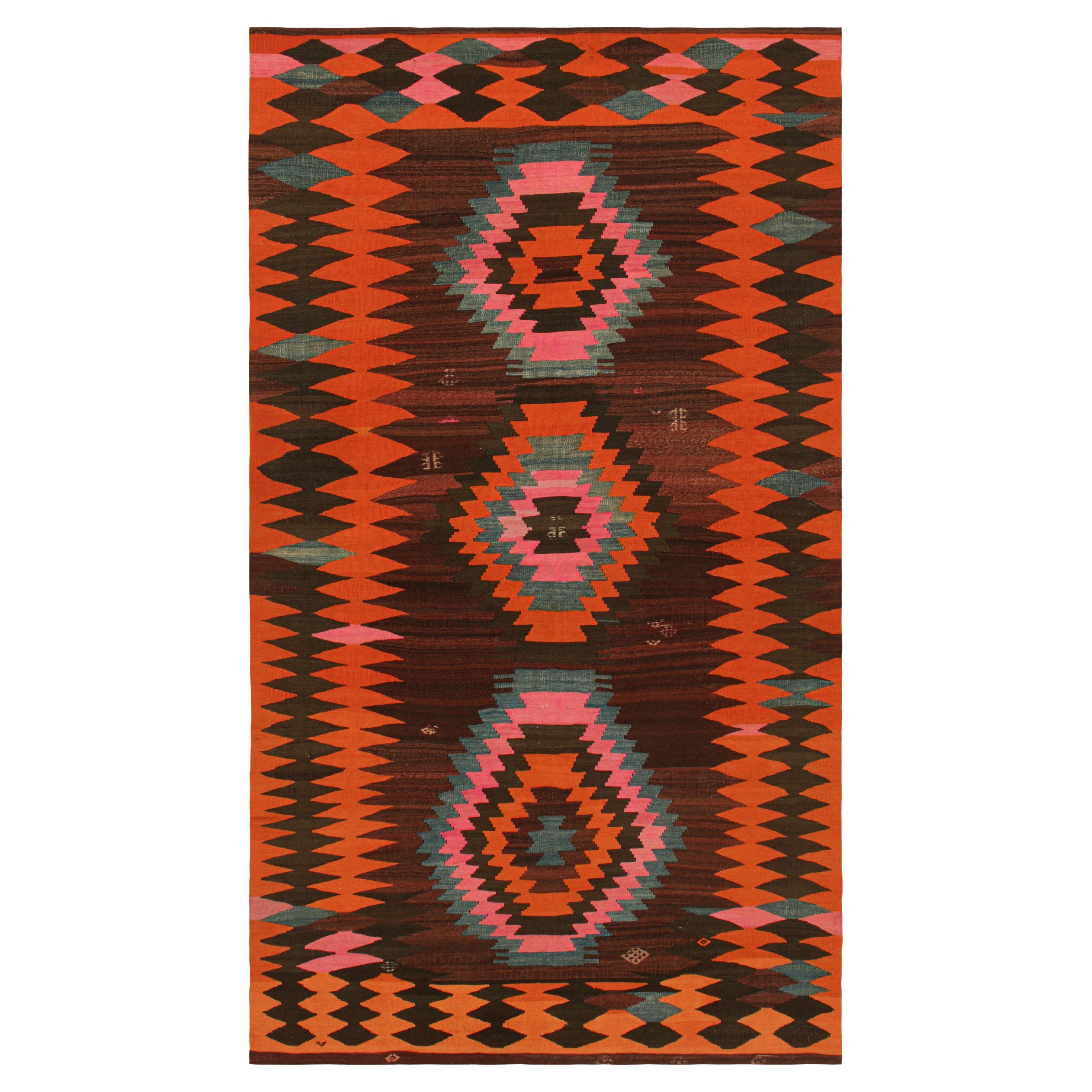 Vintage Kilim with Colorful Geometric Medallions, from Rug & Kilim