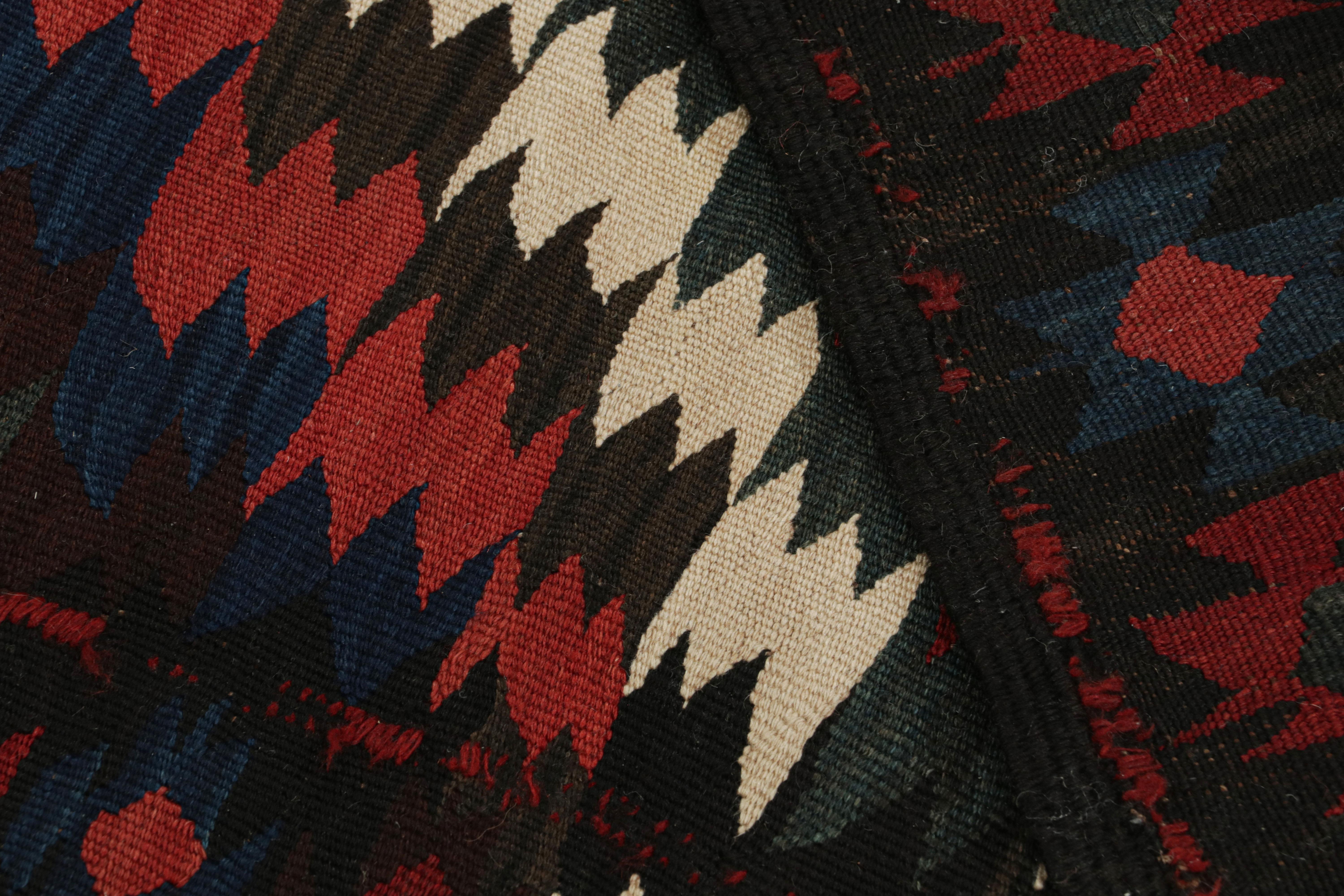 Vintage Kilim with Red, Teal and Blue Geometric Patterns, from Rug & Kilim  In Good Condition For Sale In Long Island City, NY