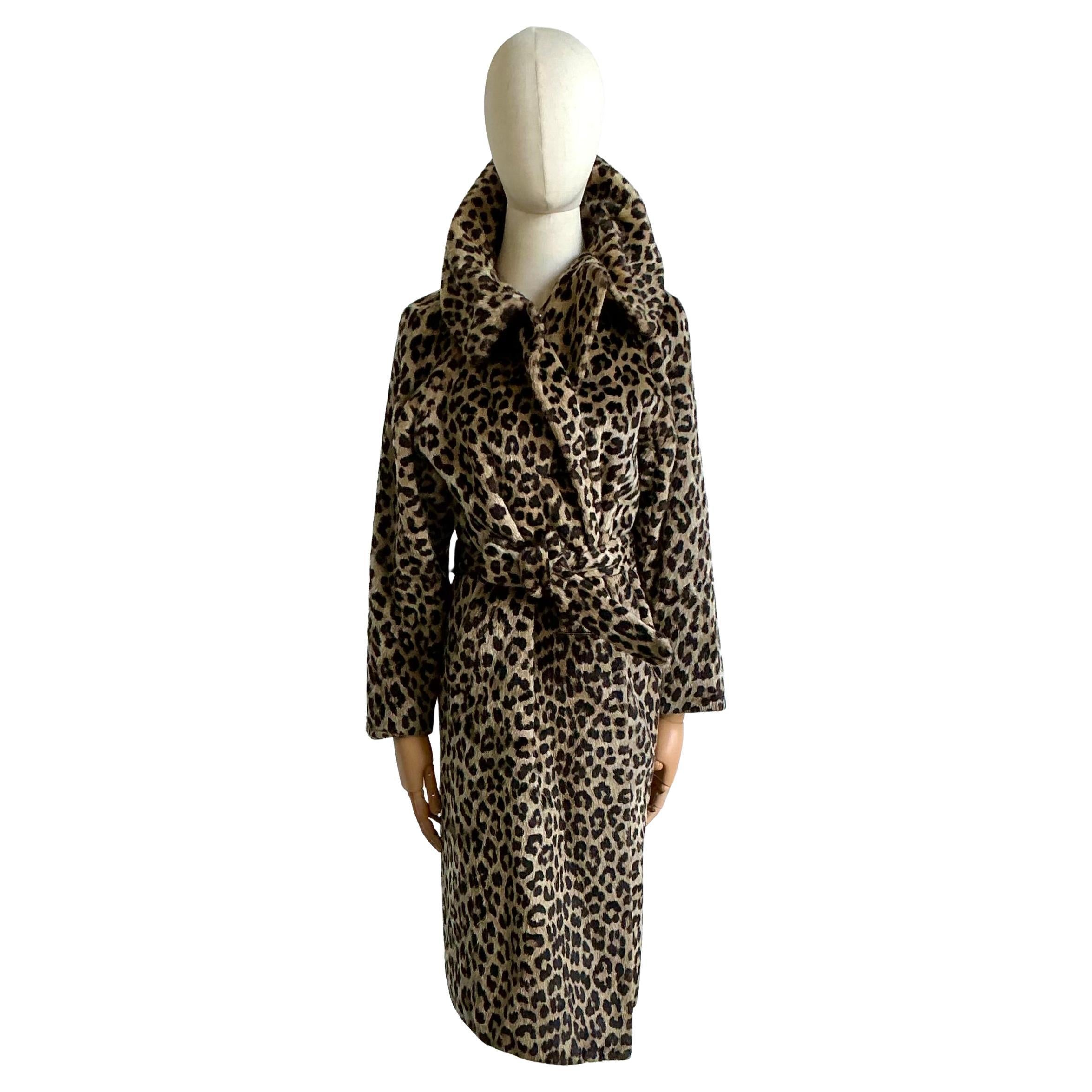 Vintage Kilimanjaro Faux Leopard Coat By Sidney Blumenthal