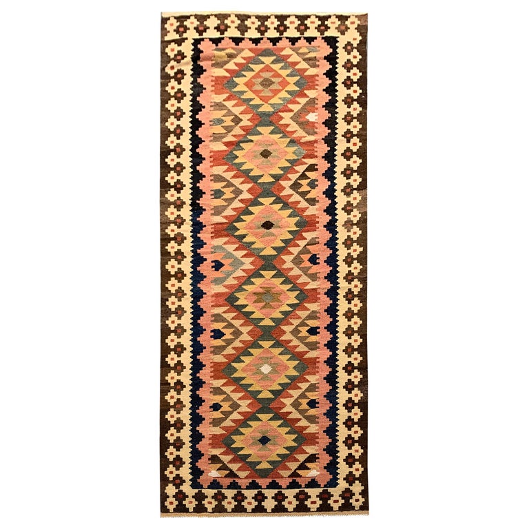 Vintage Kilims Carpet Runner Kilim Rug Oriental Wool Area Rug For Sale