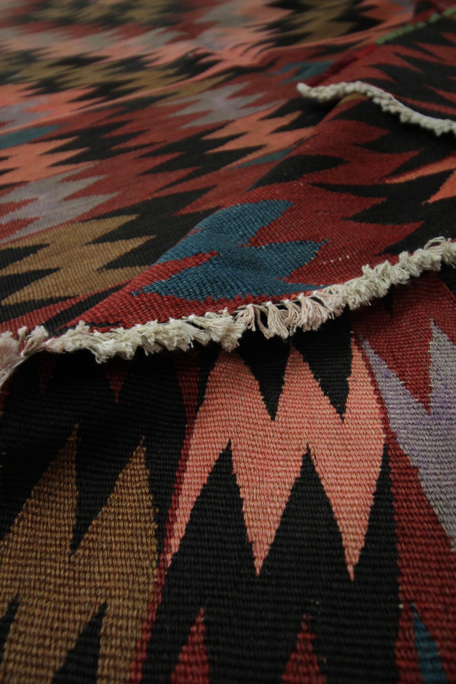 Alfombra Kilim Vintage Alfombra Kilim Alfombra oriental de lana para escaleras Lana en venta
