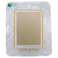 Vintage Killarney Crystal Picture Frame with Gold Trim, Ireland, 1980s