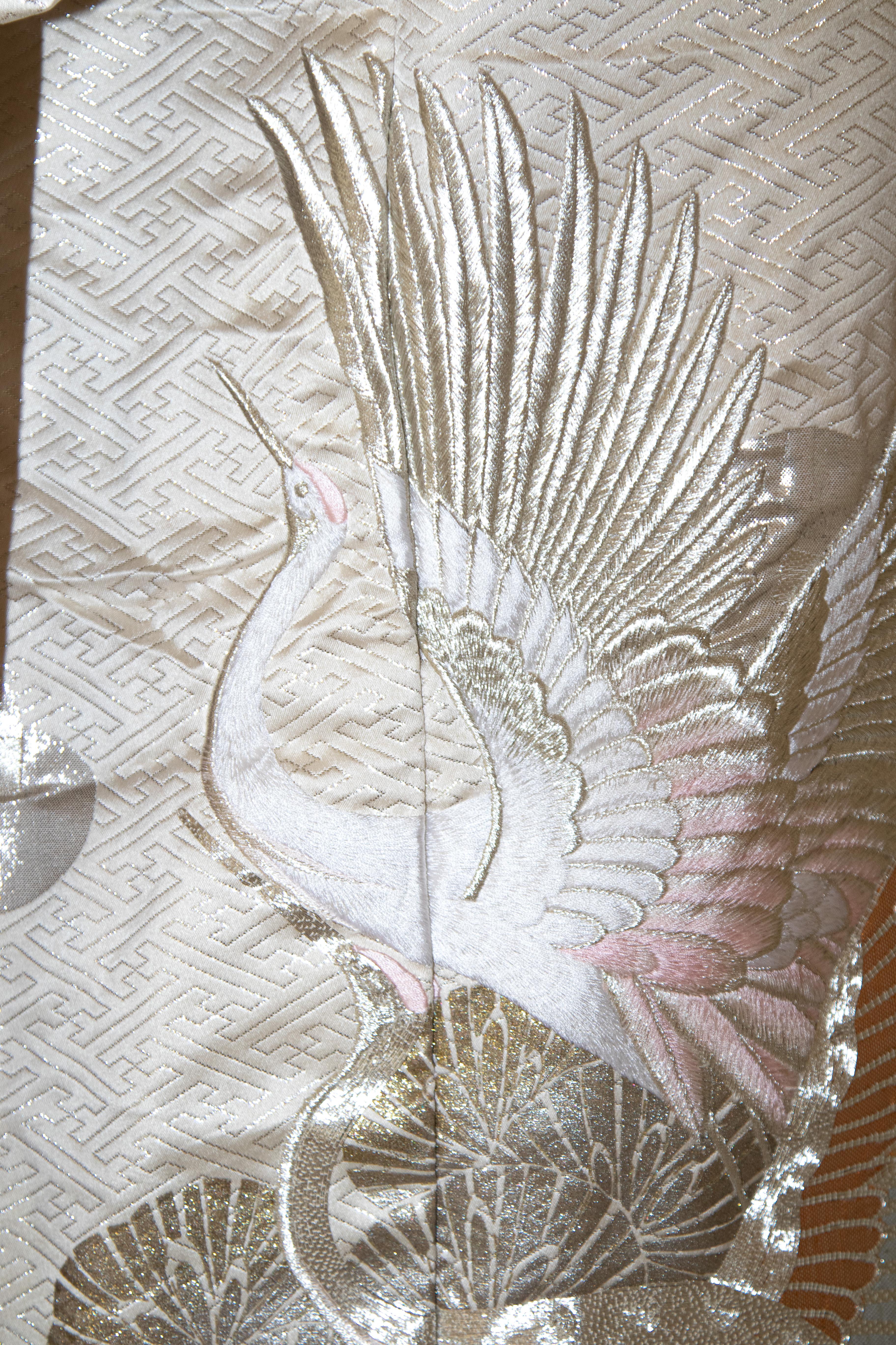 white silk kimono