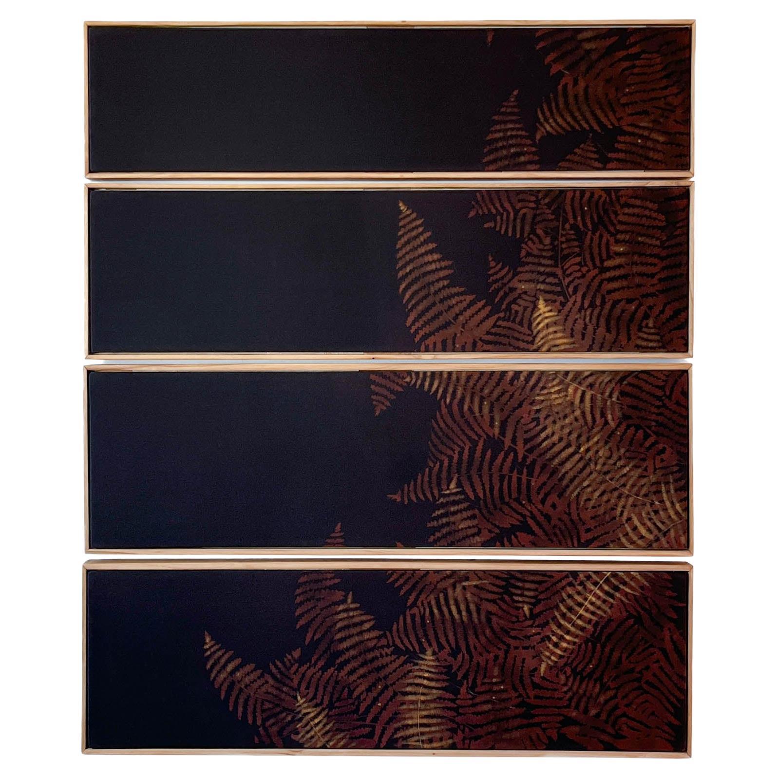 Art textile vintage Fern ~Connection to Nature~ par ikasu Black , Japon