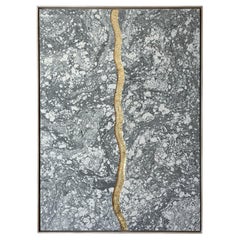 Vintage kimono textile art "Marble Story ~ Healing ~" by ikasu Grey, Japan