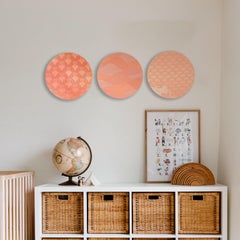 Vintage kimono textile art "On Coral Waves ~ Everlasting ~" by ikasu Pink Japan