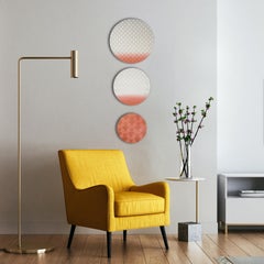 Vintage kimono textile art " Plum Gradation " by ikasu Pink White Japan