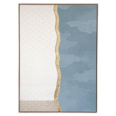 Art of Vintage kimono textile " Seaside ~ Kintsugi ~ " by ikasu  BLUE BLUE JAPAN