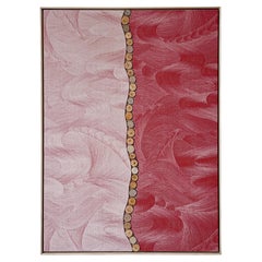 Vintage kimono textile art " Sunset Timelapse ~ Ephemerality ~" ikasu Red Japan