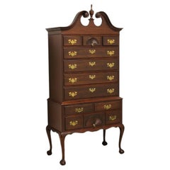 KINDEL Mahogany Chippendale Highboy Chest With Ball in Claw Feet