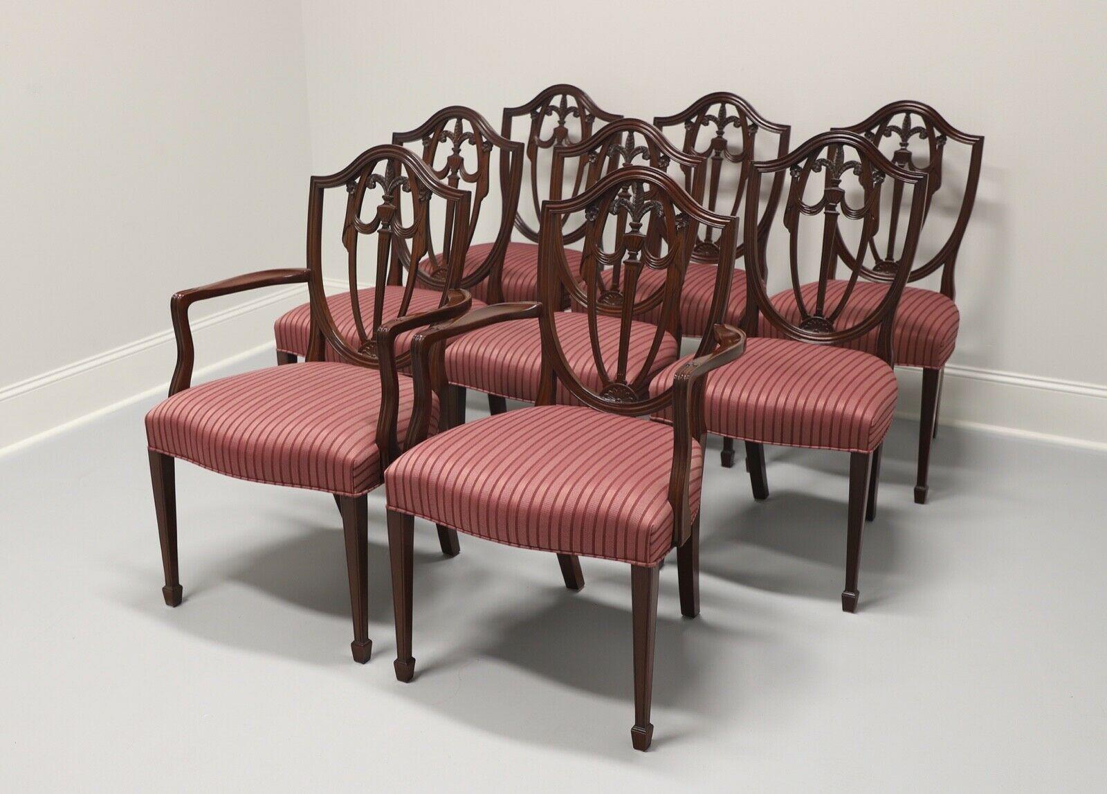KINDEL Mahogany Georgian Hepplewhite Shield Dining Chairs - Set of 6 7