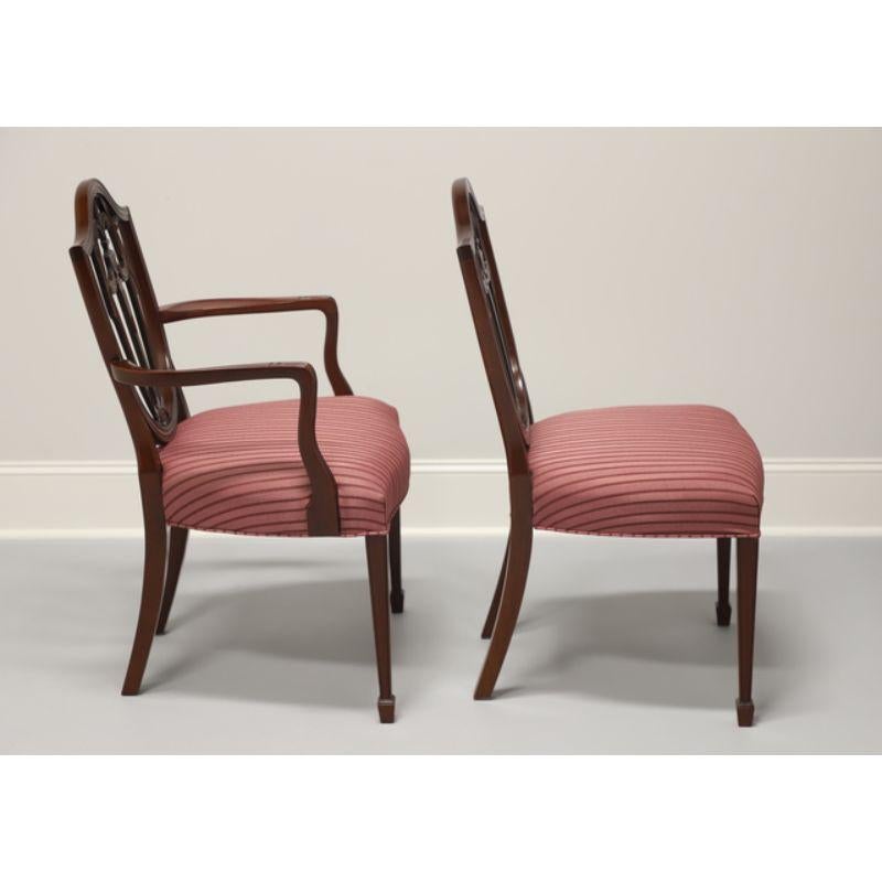 KINDEL Mahogany Georgian Hepplewhite Shield Dining Chairs - Set of 6 In Excellent Condition In Charlotte, NC