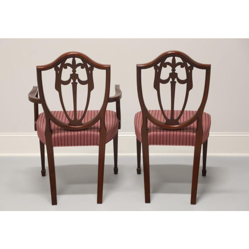 20th Century KINDEL Mahogany Georgian Hepplewhite Shield Dining Chairs - Set of 6