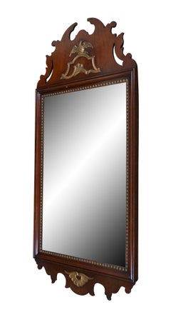 Vintage Kindel Oxford Mahogany Chippendale Gilt Eagle Wall Vanity Mirror 45"