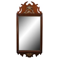 Vintage Kindel Oxford Mahogany Chippendale Gilt Eagle Wall Vanity Mirror 45"