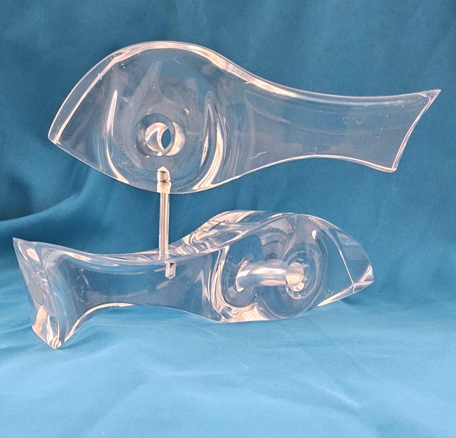 Escultura MCM Kinetic Astrolite Lucite Fishes de Ritts - OFERTA DE CIERRE Estadounidense en venta