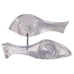 Escultura MCM Kinetic Astrolite Lucite Fishes de Ritts - OFERTA DE CIERRE