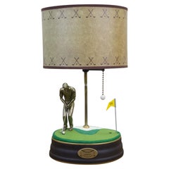 Vintage King American Animated Golf Putter 18th Hole For Birdie Table Lamp 19"