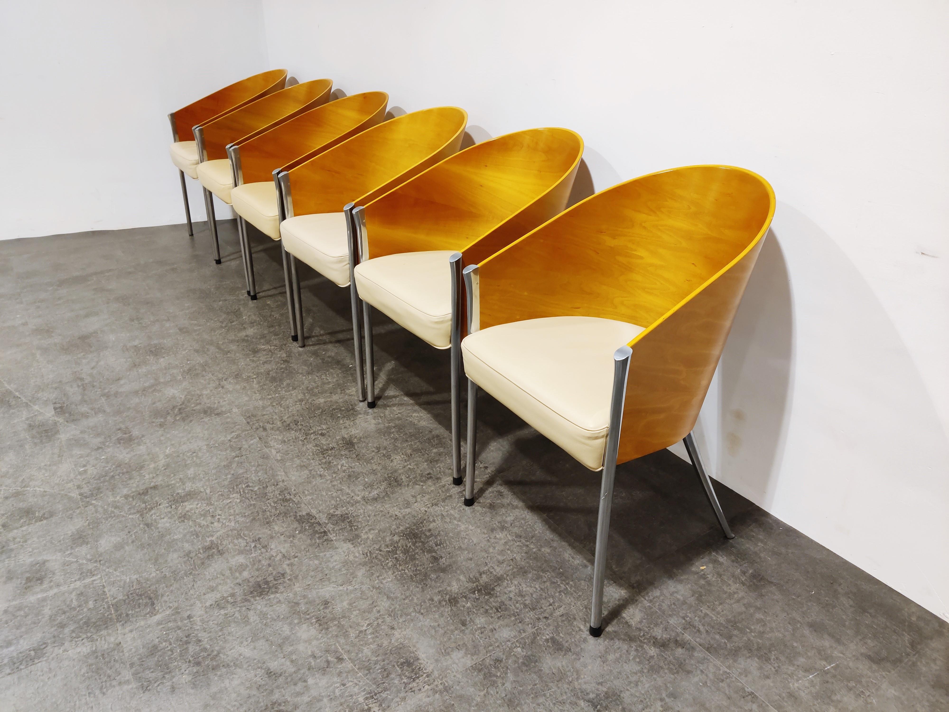 Italian Vintage King Costes Chairs by Philippe Starck for Aleph, Set of 6