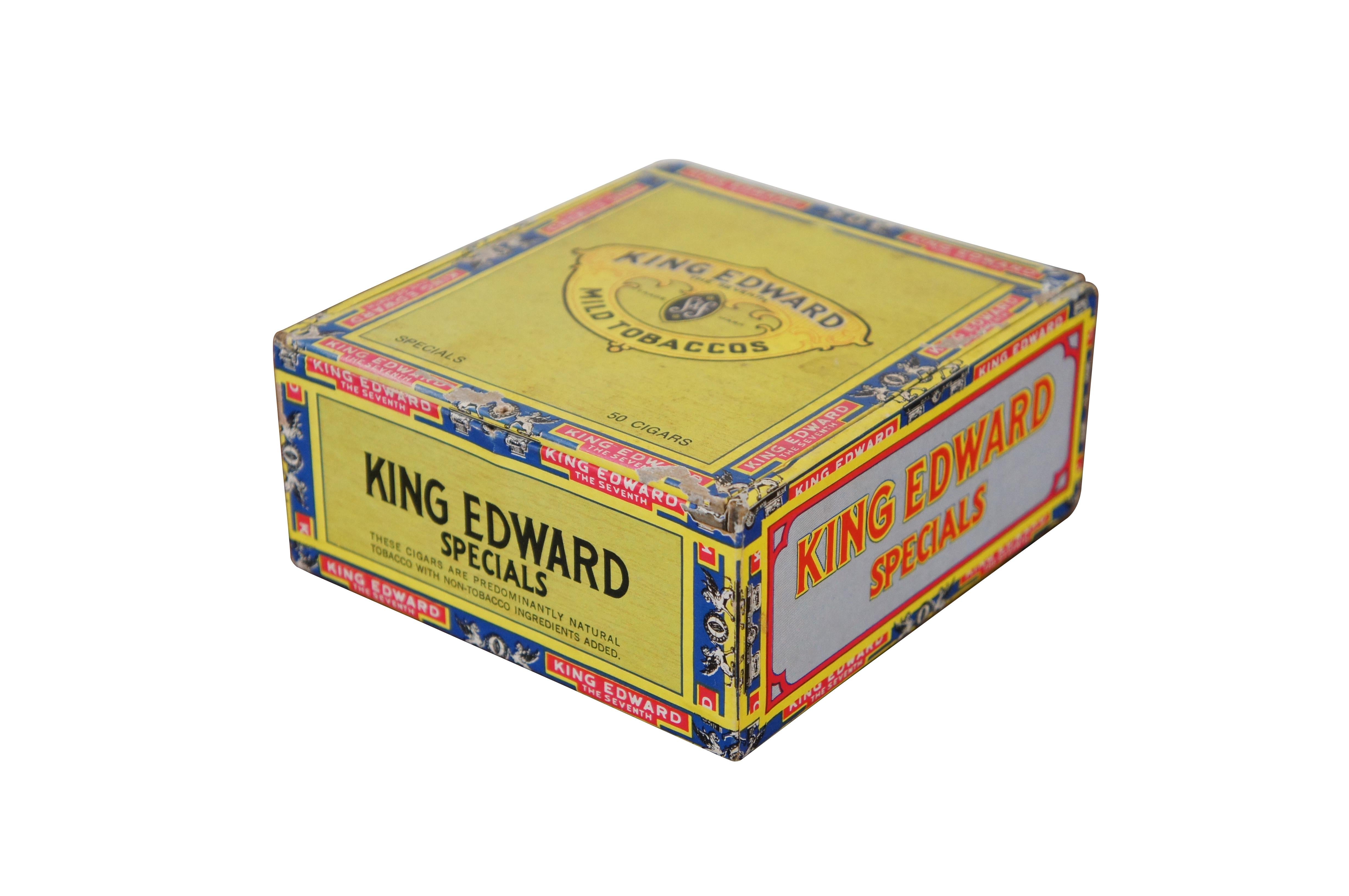 Vintage King Edward the seventh cigar ad keepsake trinket box.

Dimensions:
4.5