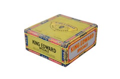 Vintage King Edward the Seventh Swishers Cigar Tobacco Advertising Box 4.5"