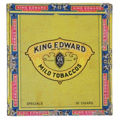 Vintage King Edward the Seventh Swishers Zigarren-Tabak-Werbekasten 4,5"