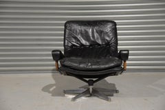 Vintage "King" Lounge Swivel Armchair by Strassle of Switzerland, 1960s