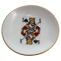 Vintage King of Spades Porcelain Coaster Dish 1960s by Gloria Bavaria Germany