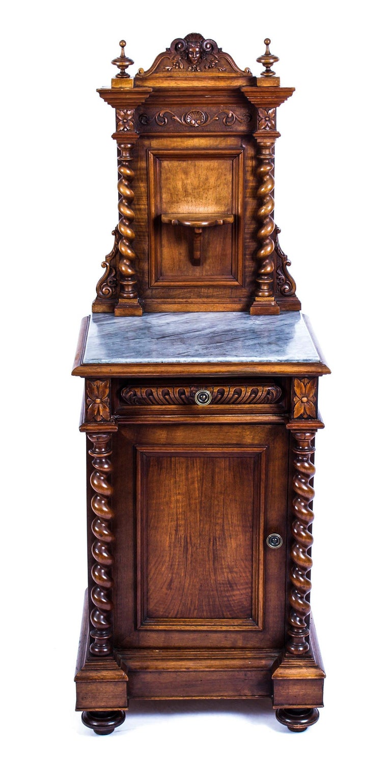 Vintage King Size Jacobean Four Poster Bed and Pair Bedside at