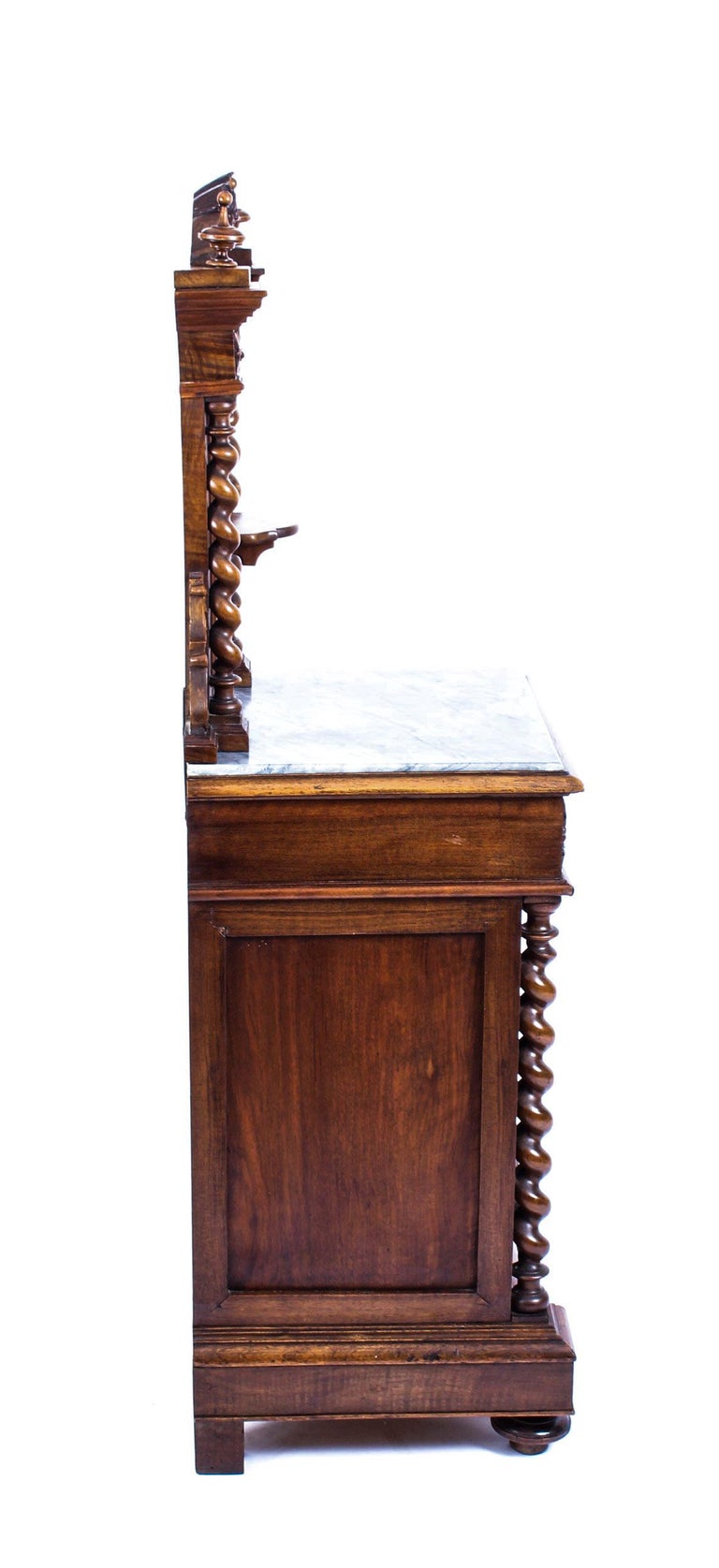 Vintage King Size Jacobean Four Poster Bed and Pair Bedside at