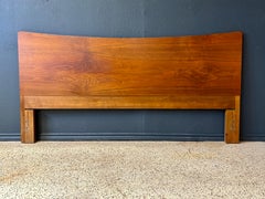 Testiera vintage king size in noce in stile metà secolo