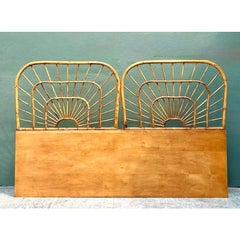 Vintage King Size Rattan Headboard