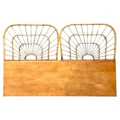 Vintage King Size Rattan Headboard