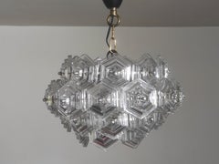 Vintage Kinkeldey Glass Chandelier 1960s