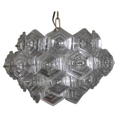 Vintage Kinkeldey Glass Chandelier 1960s