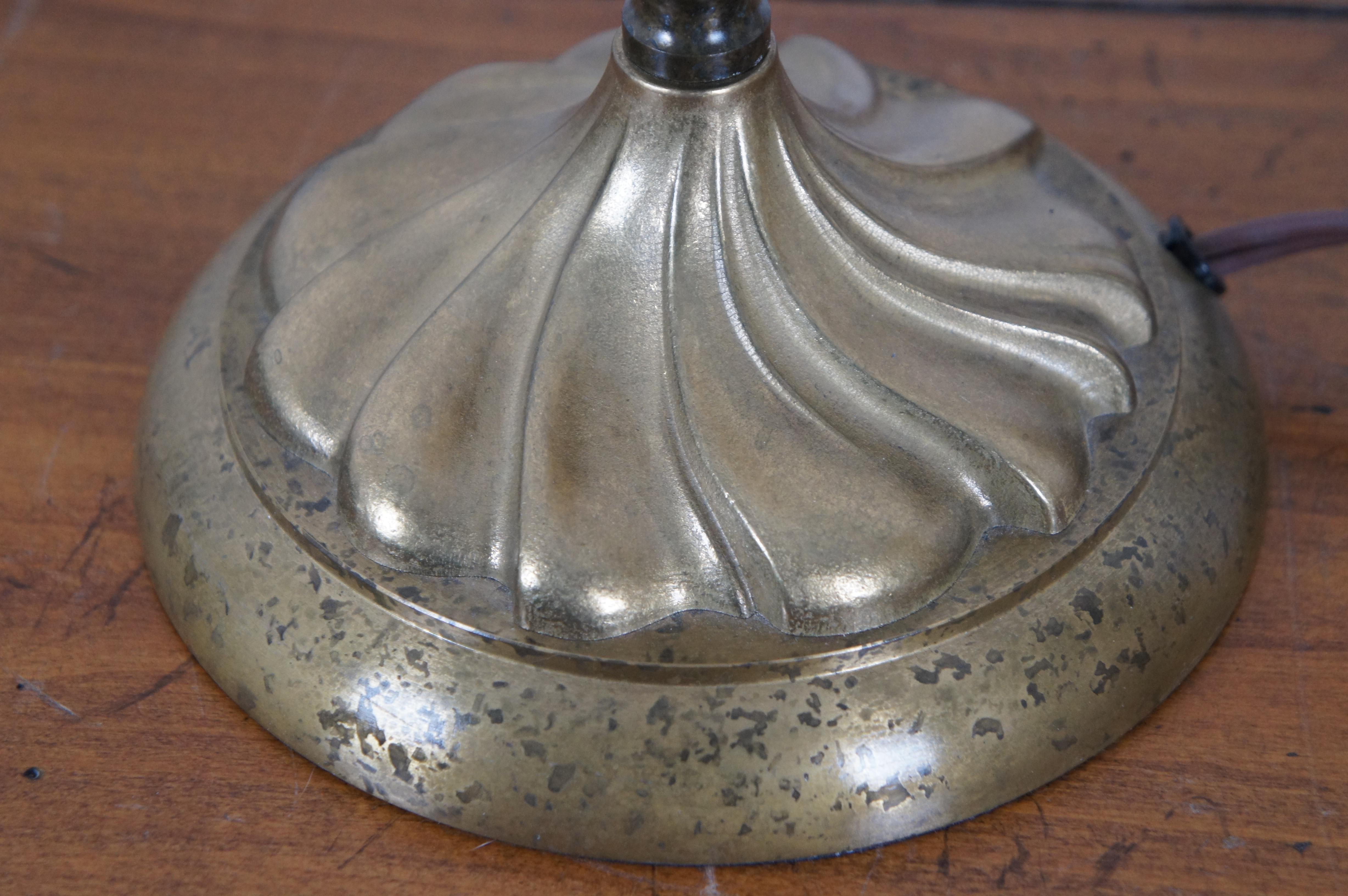 Modern Vintage Kinzig Design Swirled Brass & Glass Freeform Melissa Table Lamp 34